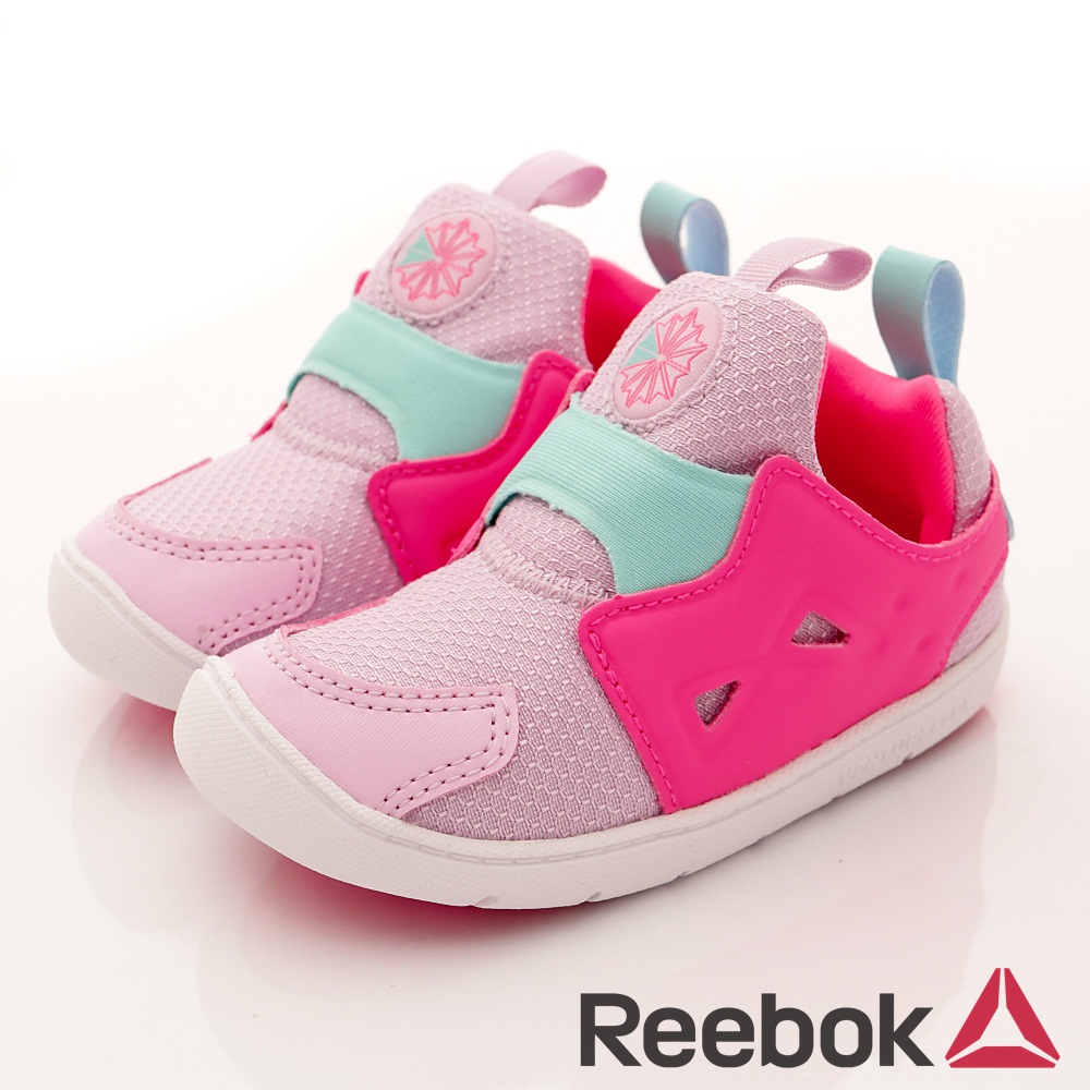 Reebok 頂級童鞋 休閒學步機能款 MNI140粉紫桃(寶寶段)