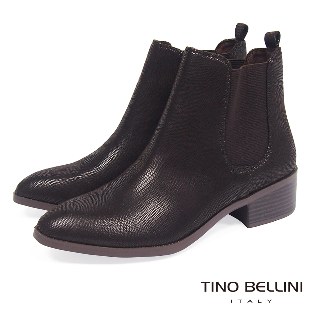 Tino Bellini 英式經典時髦切爾西靴_深咖