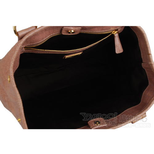 MIU MIU 經典皮革優雅手提包(深膚)