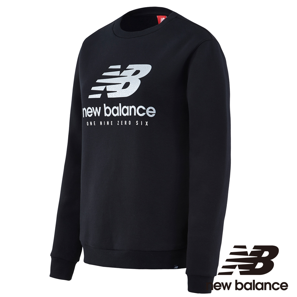 New Balance 刷毛圓領長袖T恤 AWT73570BK 女性黑色