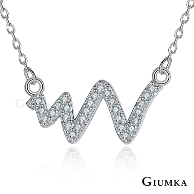 GIUMKA 經典設計 心電心 心電圖 925純銀項鍊