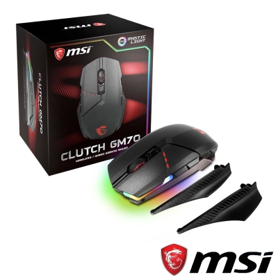 MSI 微星 Clutch GM70 GAMING 有線/無線雙模設計電競滑鼠