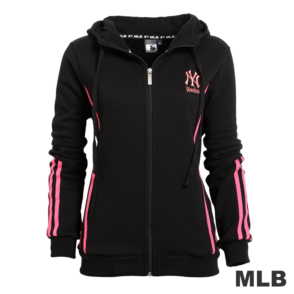 MLB-紐約洋基隊撞色粉條外套-黑(女)