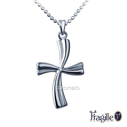 彩糖鑽工坊 十字架銀項鍊 Fragille 系列