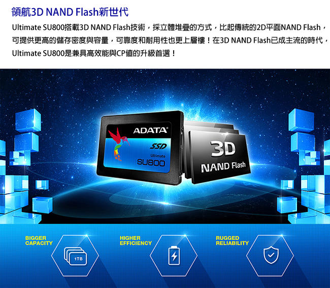 ADATA威剛 Ultimate SU800 128GB SSD 2.5吋固態硬碟