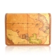 Alviero Martini 義大利地圖包 扣式3卡拉鍊零錢包-地圖黃 product thumbnail 1