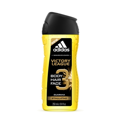 adidas愛迪達 男用三效潔顏洗髮沐浴露(卓越自信)250ml