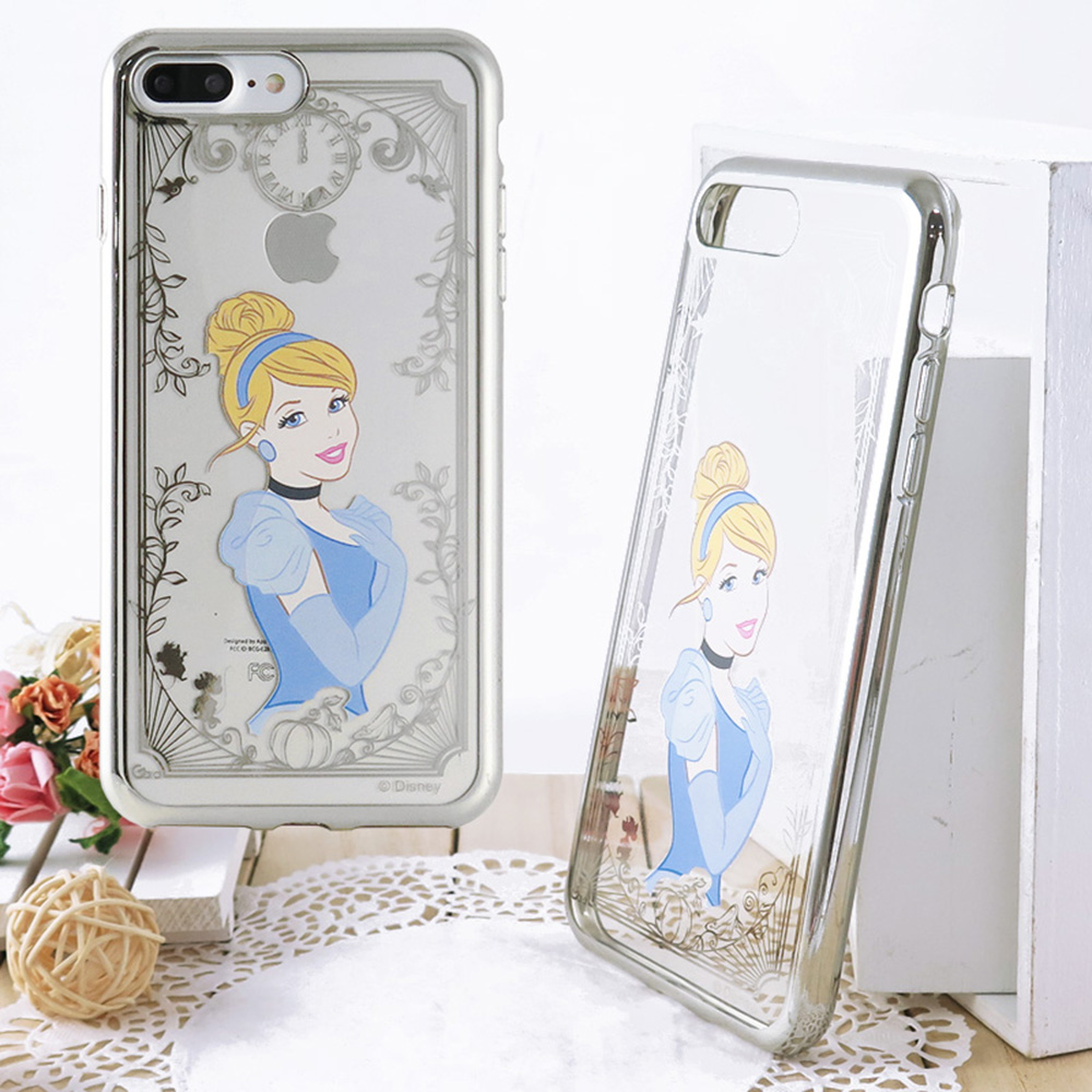 Disney 迪士尼iPhone 8/7 Plus電鍍彩繪保護套-公主系列-仙杜瑞拉