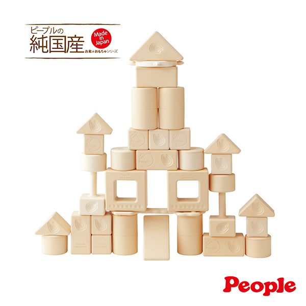 日本製People-新米的積木組合(0m )(日製米製品玩具系列)(固齒器/彌月禮)