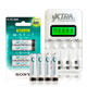 SONY 4號900mAh充電電池(4顆入)+VXTRA LCD 2.4A充電器 product thumbnail 1