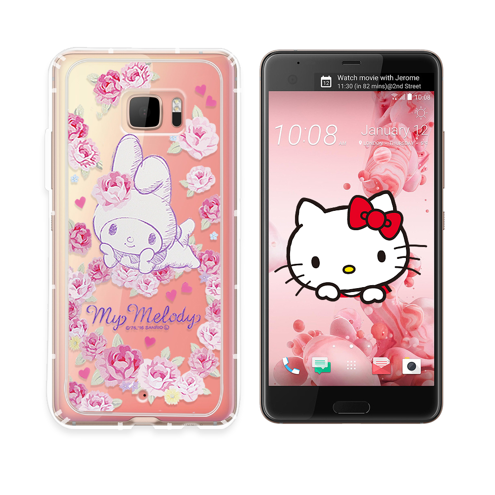 三麗鷗授權 My Melody HTC U Ultra 空壓氣墊保護殼(玫瑰美樂蒂)