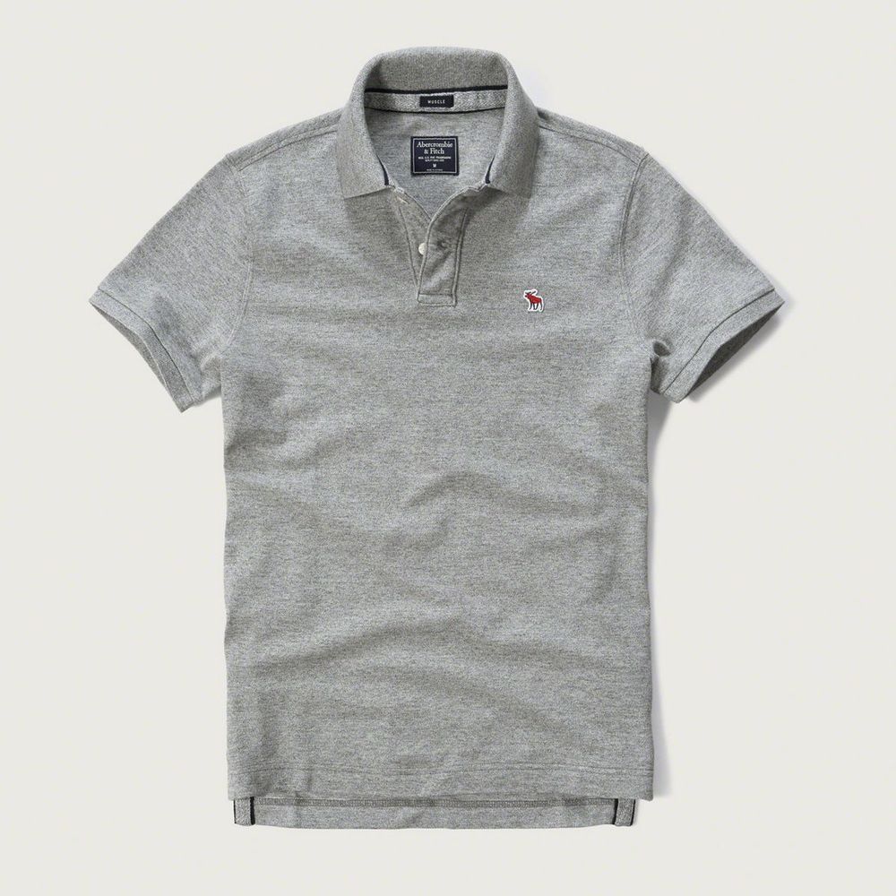 AF a&f Abercrombie & Fitch POLO 灰色 0766