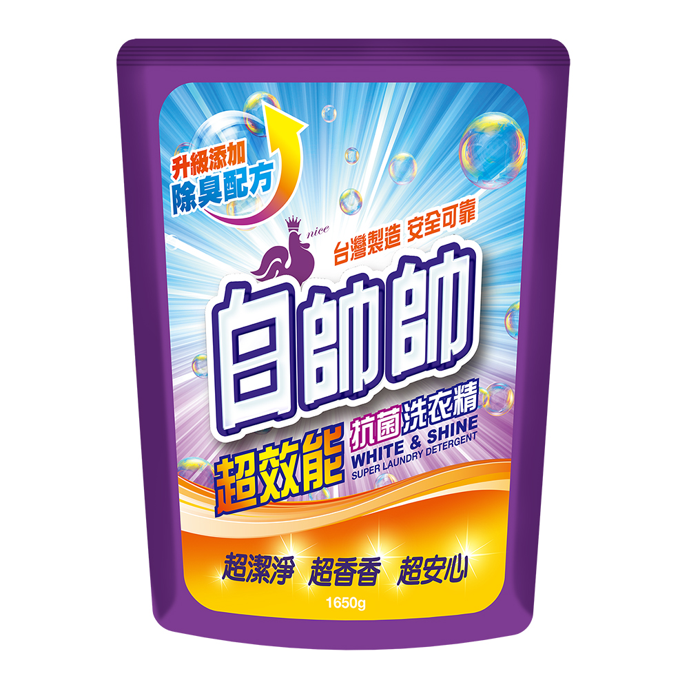 白帥帥超效能抗菌洗衣精 補充包1650g