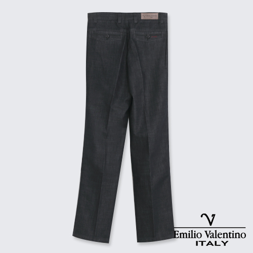Emilio Valentino 范倫提諾經典仿牛仔休閒褲-黑