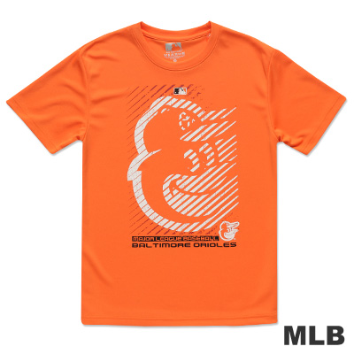 MLB-巴爾的摩金鶯隊斑駁印花快排T恤-桔(男)