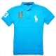 Ralph Lauren大馬刺繡徽章3號素面短袖POLO衫-蔚藍 product thumbnail 1