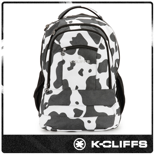 美國K-CLIFFS 乳牛造型後背電腦包(17吋) _黑白