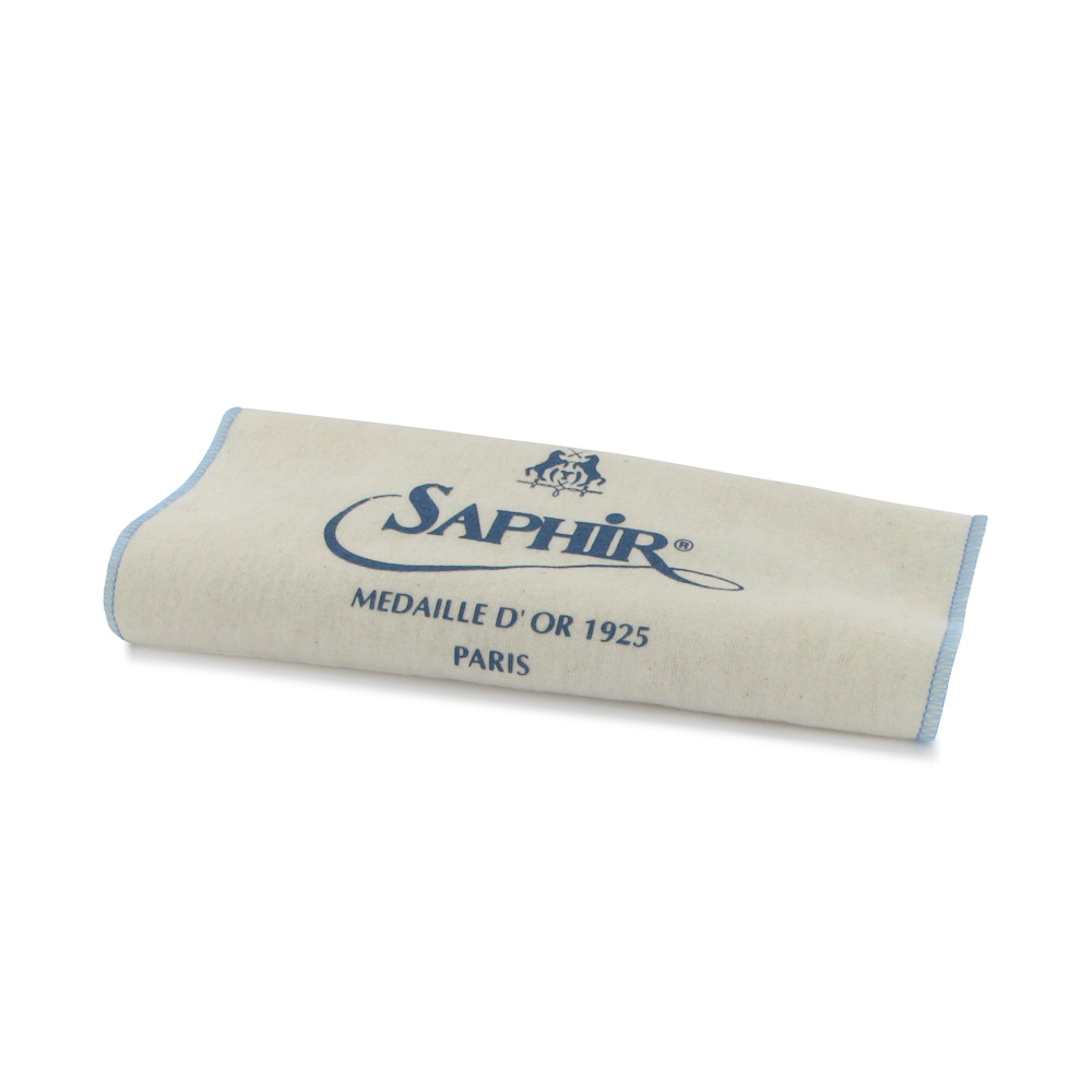 【SAPHIR莎菲爾 - 金質】棉質擦拭布-100%純棉材質，幫助保養品均勻塗抹在皮革表面