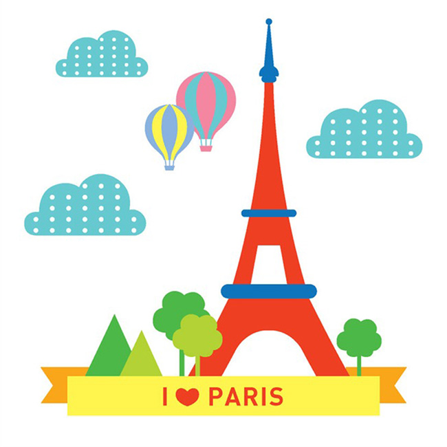 LOVIN 超萌韓版數字油畫 城市系列巴黎鐵塔(2) 1幅