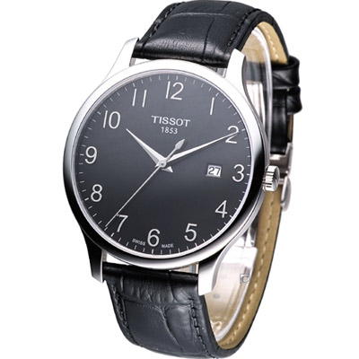 TISSOT T-TRADITION 極簡雅士時尚腕錶-黑/42mm