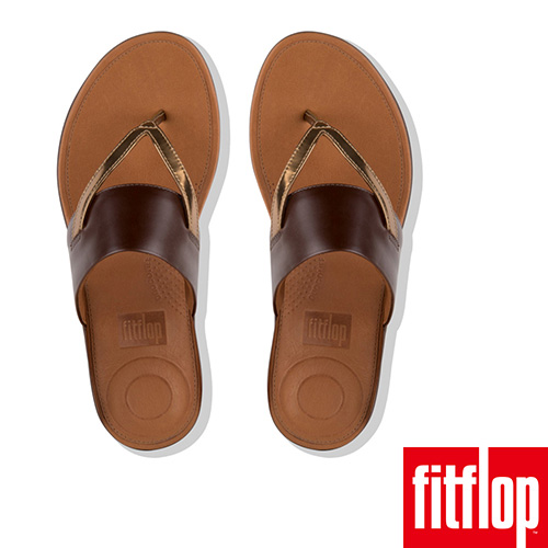 FitFlop DELTA TOE-THONG SANDALS -咖啡/鏡銅