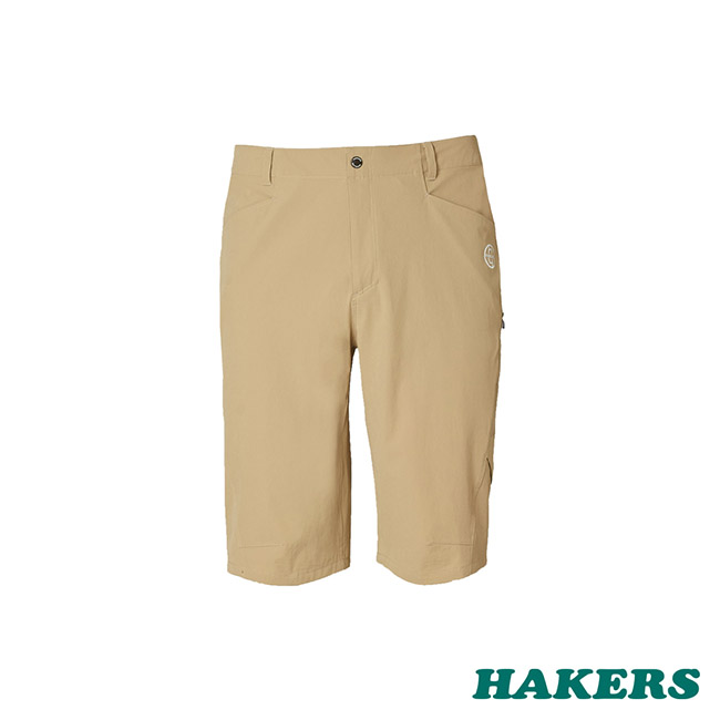 【HAKERS 哈克士】男-快乾彈性短褲(黃褐色)