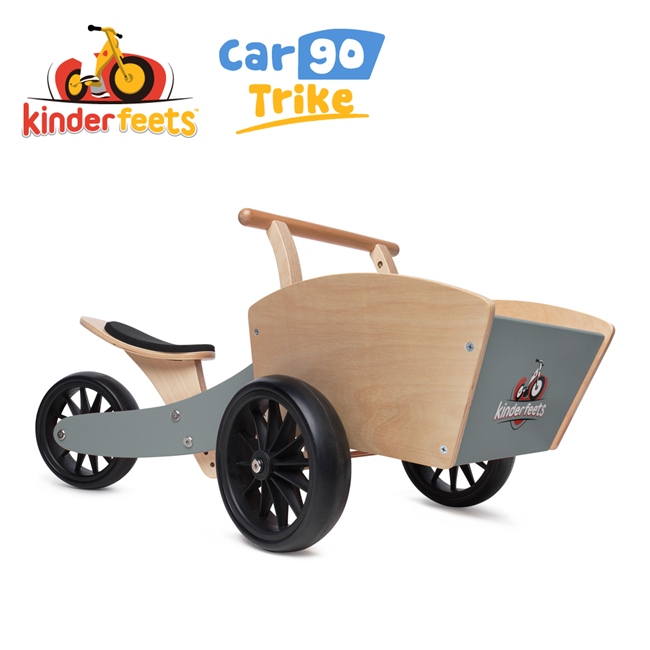 Kinderfeets 美國木製平衡滑步車/教具車-初心者收藏家系列 (灰騎士)