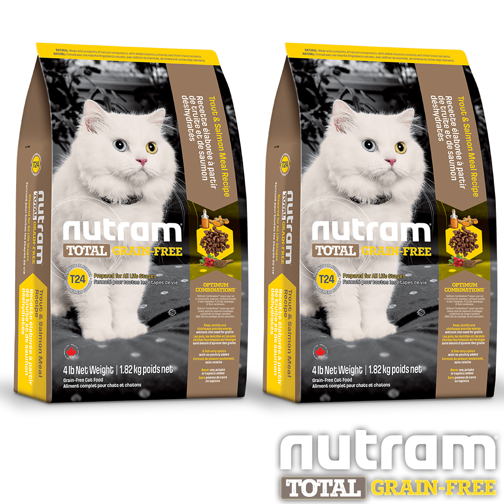 Nutram紐頓 T24無穀貓 鮭魚配方 貓糧 1公斤 X 2包