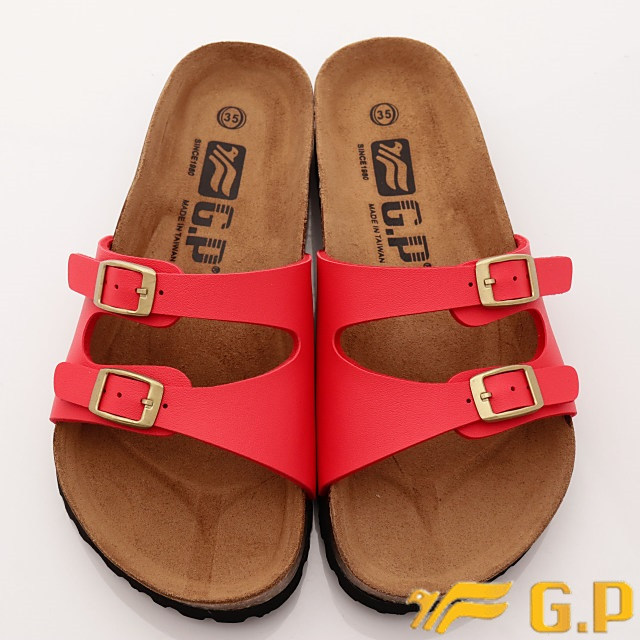GP時尚涼拖-軟木拖鞋款-WSE82-40紅色(女段)