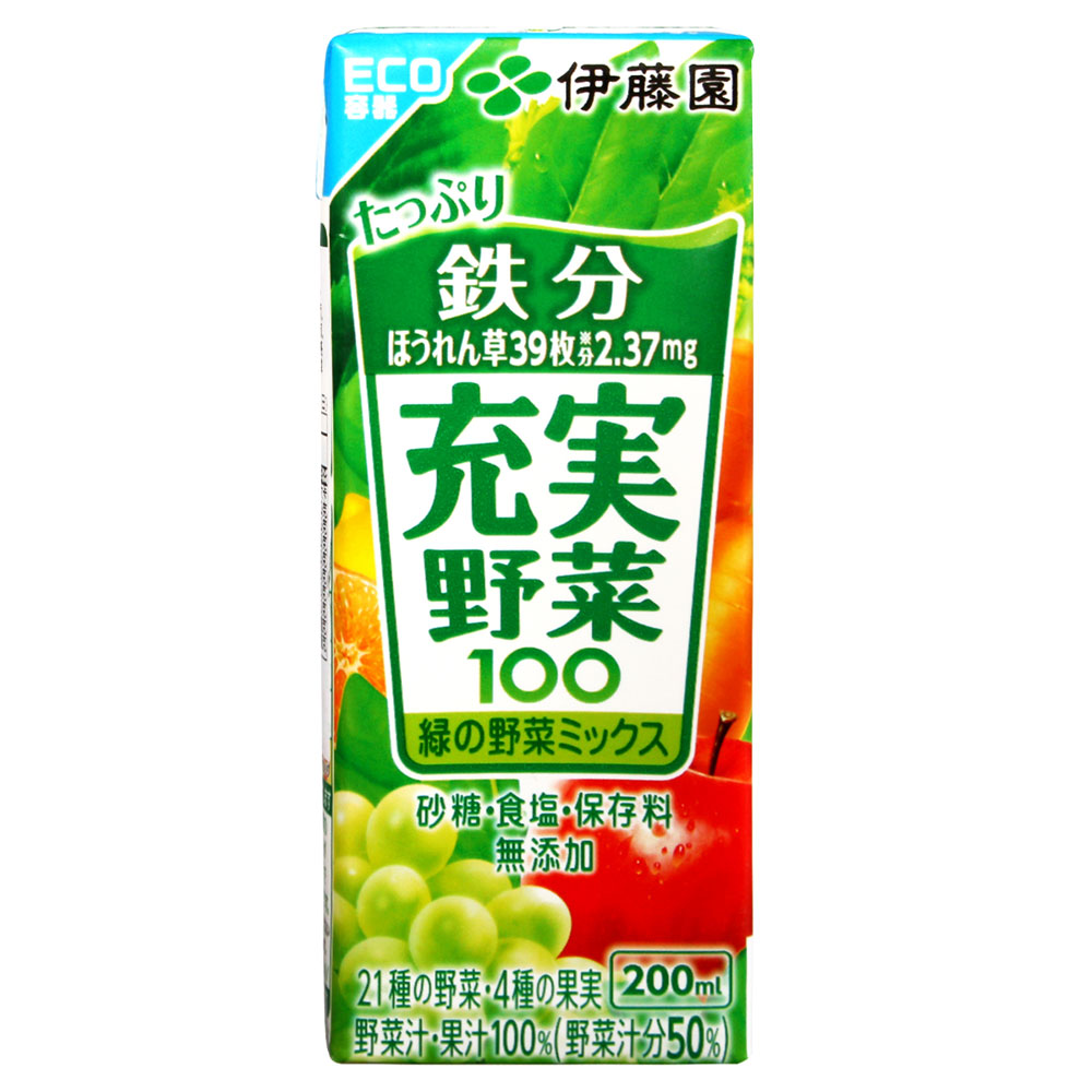 伊藤園 充實野菜汁-綜合綠色野菜(200mlx6瓶)
