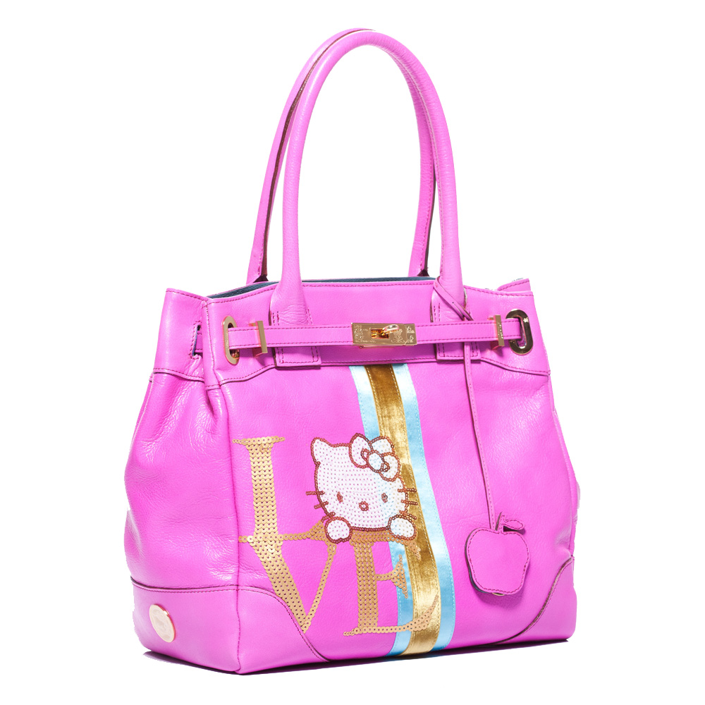 A.D.M.J. LOVE KITTY COVA TOTE (FUXIA PINK)