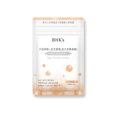 BHK’s 大豆萃取+紅花苜蓿 膠囊食品(30顆/包)