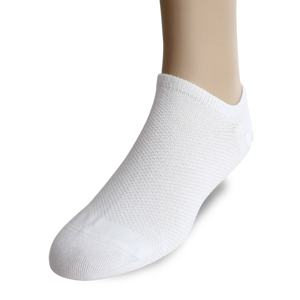 裕發 90°直角不滑落透氣網孔隱形襪(20~24cm)3入-白