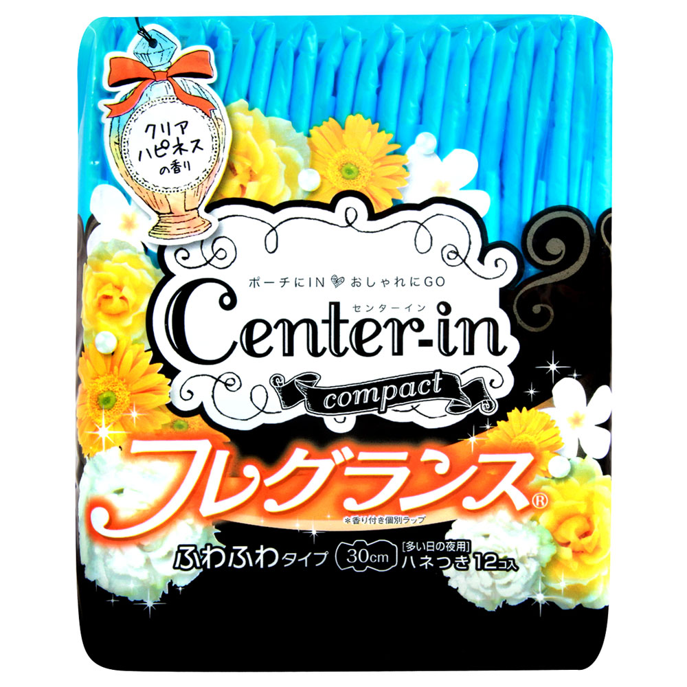 CENTER-IN 棉柔蝶翼幸福香氛衛生棉-夜用量多型(30cmx12枚)