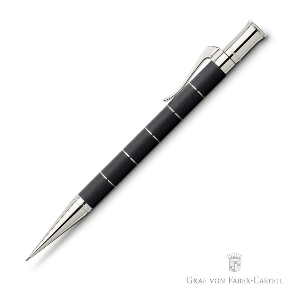 GRAF VON FABER-CASTELL 經典系列黑檀木白金環自動鉛筆