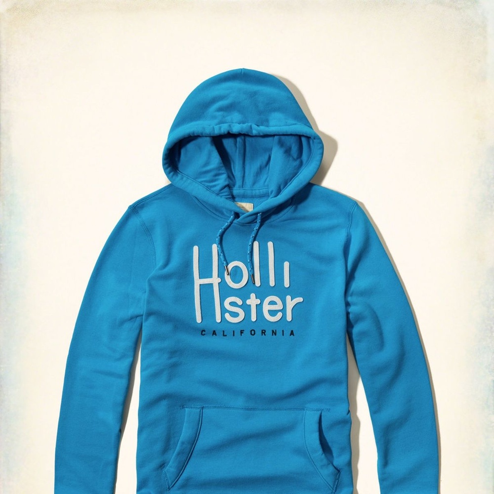 *最低價*<零碼出清> Hollister HCO 長袖 文字 連帽T 藍色 262