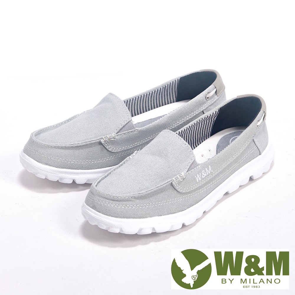 W&M BOUNCE系列超彈力舒適帆布增高鞋女鞋-灰