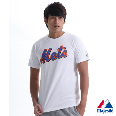 Majestic-紐約大都會隊隊徽短袖T恤-白