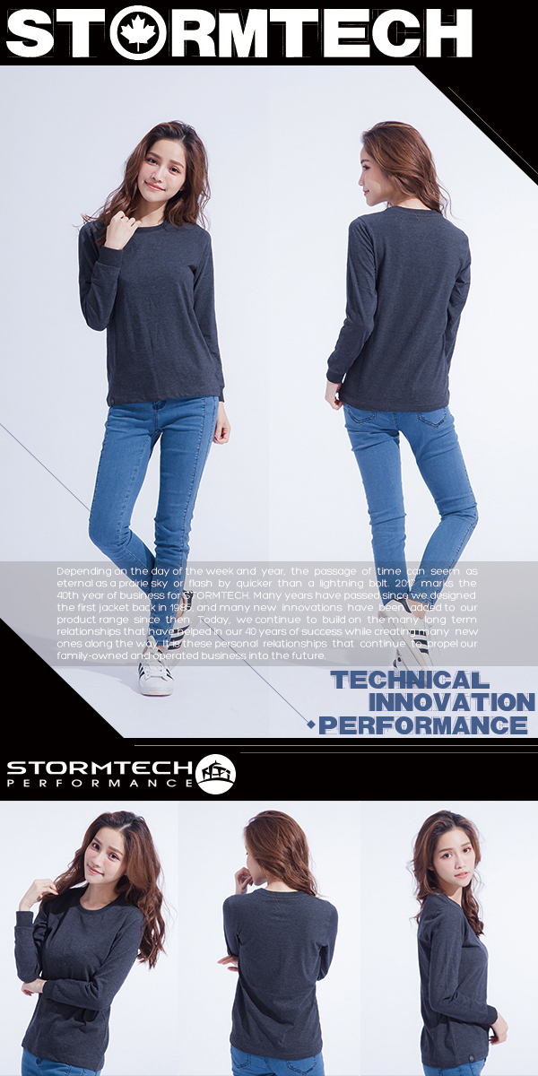 【加拿大STORMTECH】CT-2W 超輕柔純棉上衣-女-深藍