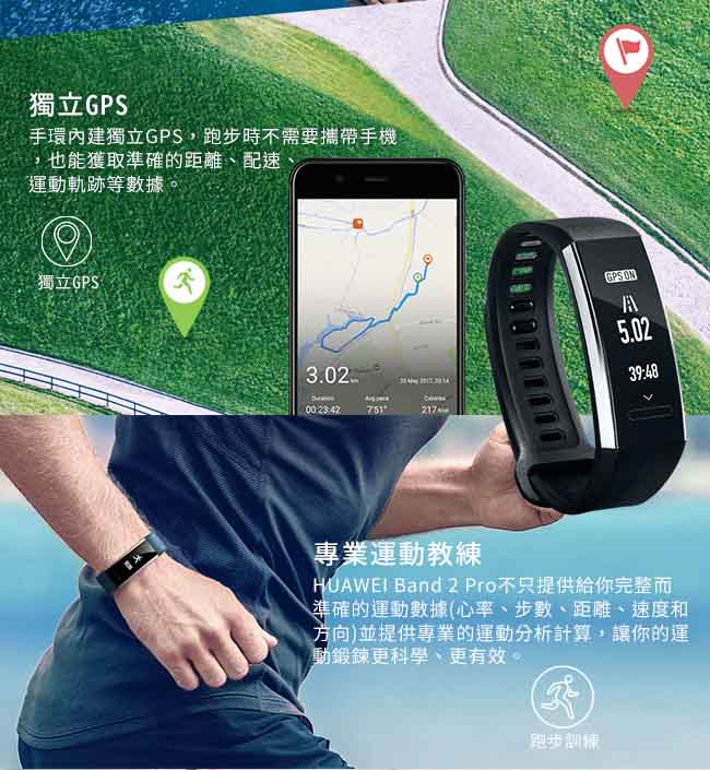 HUAWEI Band2 Pro 智慧手環