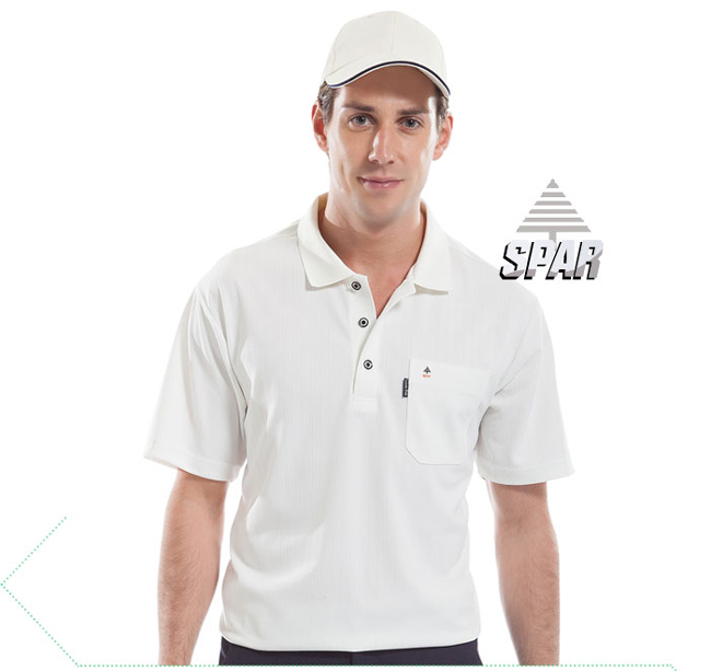 【SPAR】吸濕排汗男版短袖POLO衫(SP53121)米白色