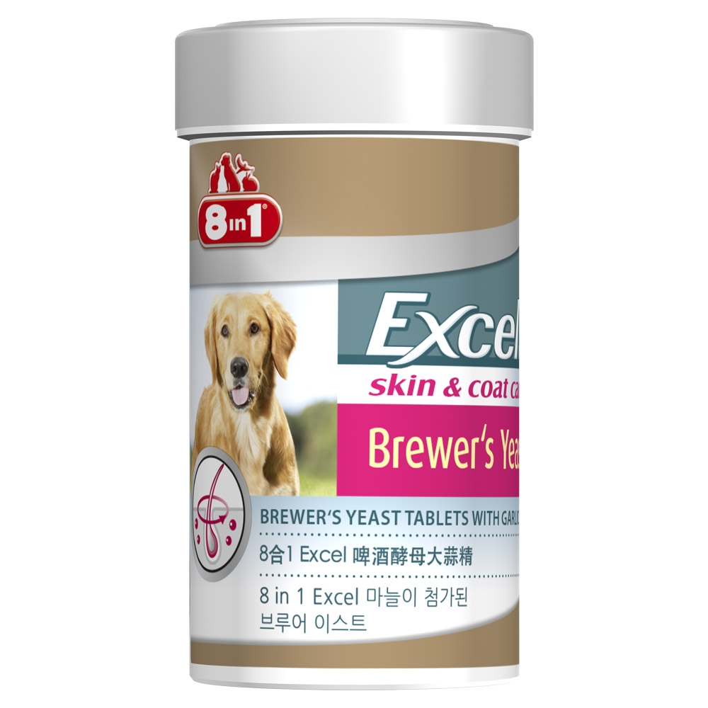 美國8in1 - Excel啤酒酵母大蒜精 140錠