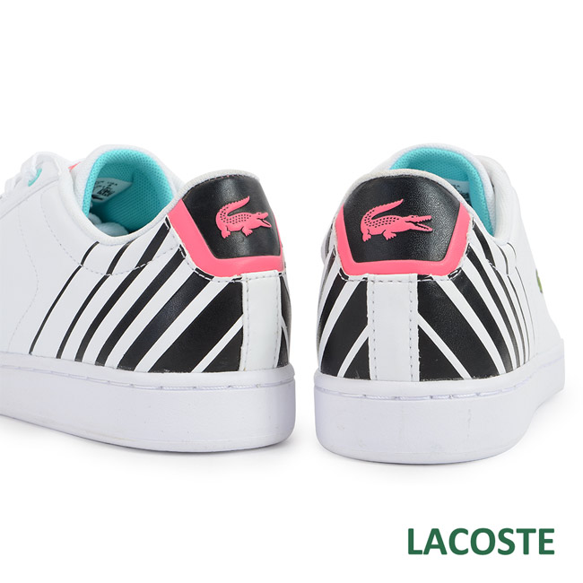 LACOSTE 女用休閒鞋-白/粉