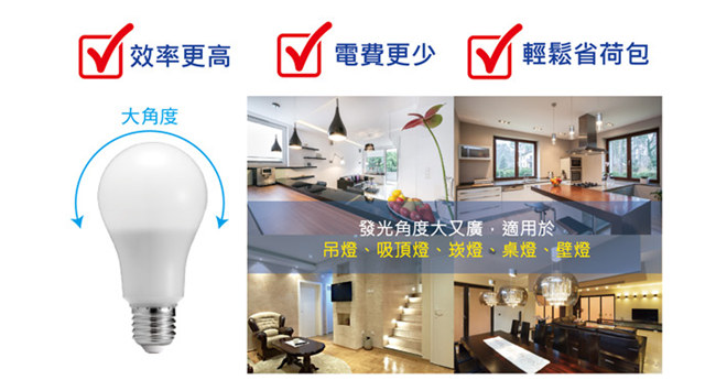 Everlight億光 12W LED 燈泡 白光 大角度 升級版 10入