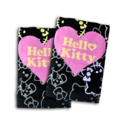 SANRIO三麗鷗授權Hello Kitty凱蒂貓OL黑甜心童巾(6入)