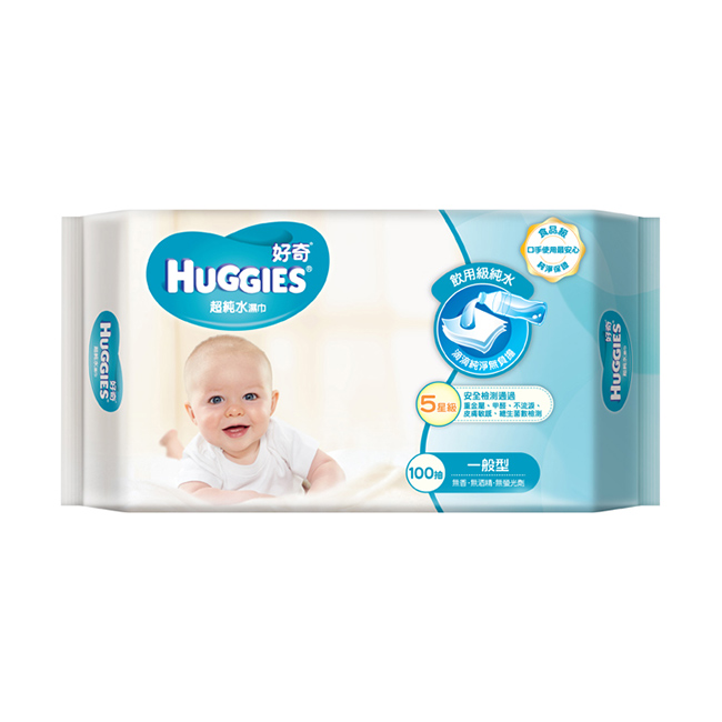 好奇純水嬰兒濕巾一般型(100抽x3包x6串/箱)