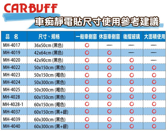 CARBUFF DIY居家玻璃靜電貼(黑色 60x300cm) MH-4039