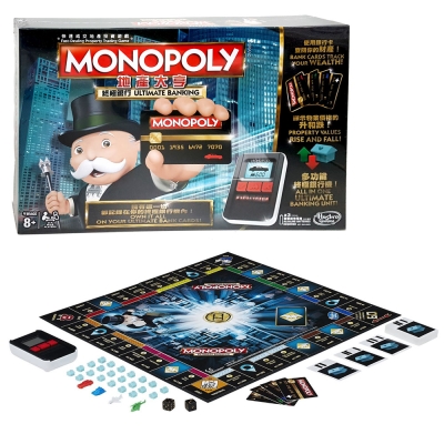 孩之寶Hasbro 桌遊大富翁 MONOPOLY 地產大亨 極限電子銀行版(8Y+)