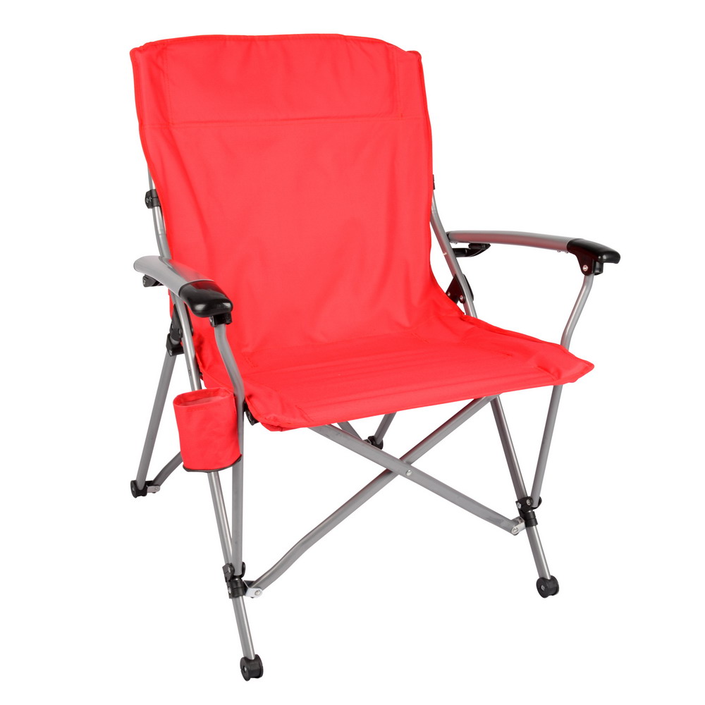 LIFECODE 雅爵折疊扶手椅-附揹袋 /加大折疊椅/休閒椅 (紅色)