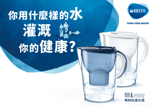 BRITA Marella馬利拉濾水壺+1入MAXTRA Plus濾芯(共2芯)